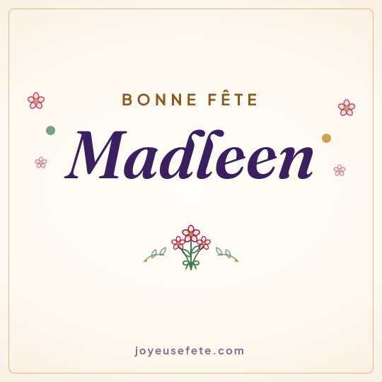 Image carrée « Bonne fête Madleen » pour WhatsApp