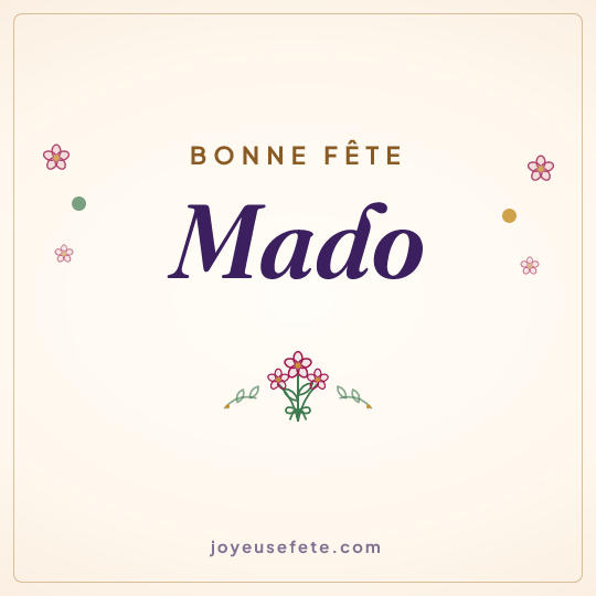 Image carrée « Bonne fête Mado » pour WhatsApp