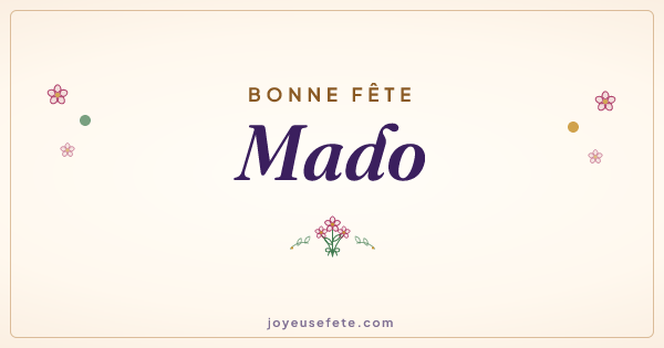 Image « Bonne fête Mado » au format large