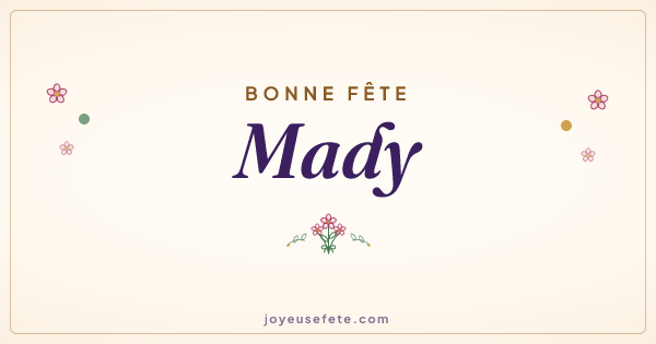 Image « Bonne fête Mady » au format large