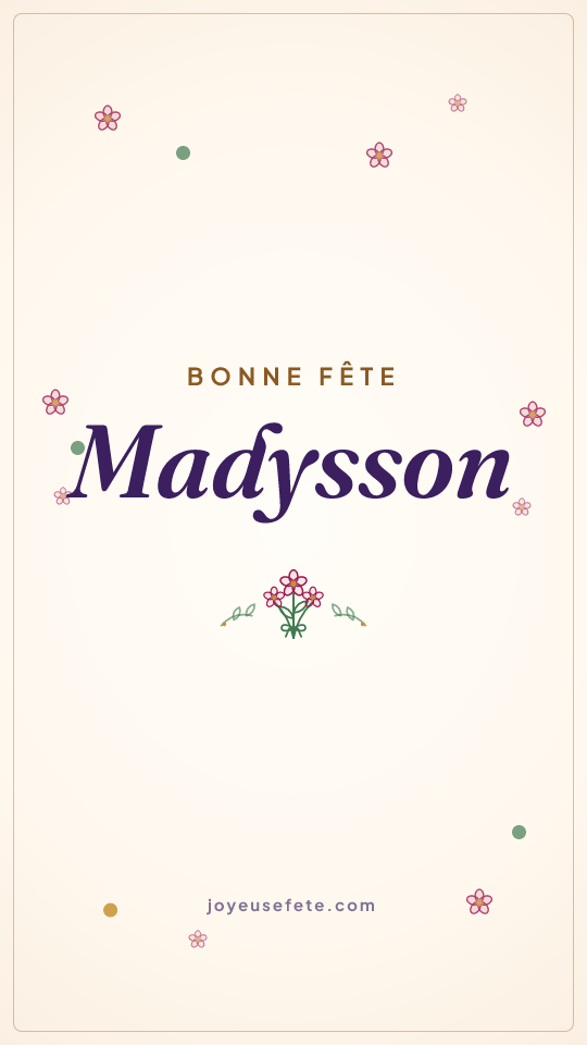 Image « Bonne fête Madysson » au format story