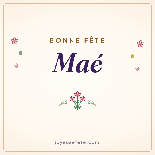 Image carrée « Bonne fête Maé » pour WhatsApp