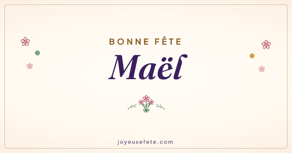 Image « Bonne fête Maël » au format large