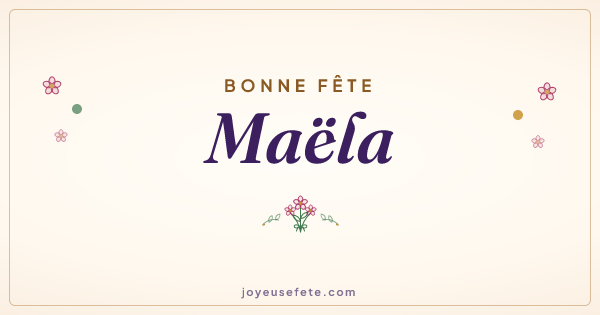 Image « Bonne fête Maëla » au format large