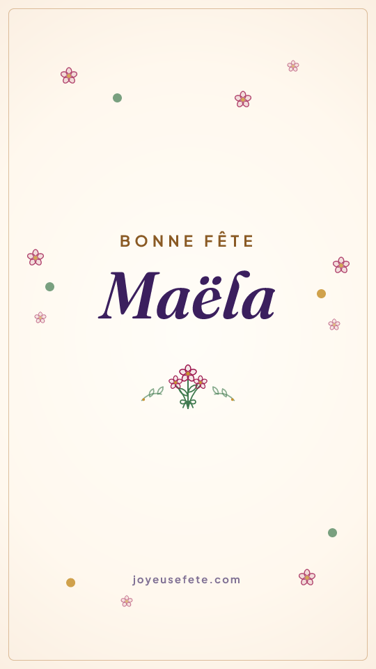 Image « Bonne fête Maëla » au format story