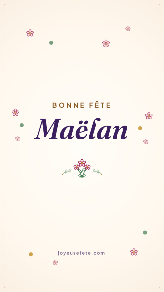 Image « Bonne fête Maëlan » au format story