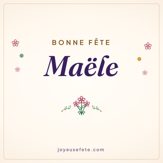 Image carrée « Bonne fête Maële » pour WhatsApp