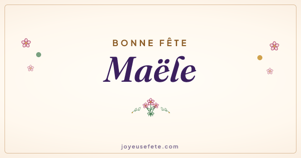 Image « Bonne fête Maële » au format large