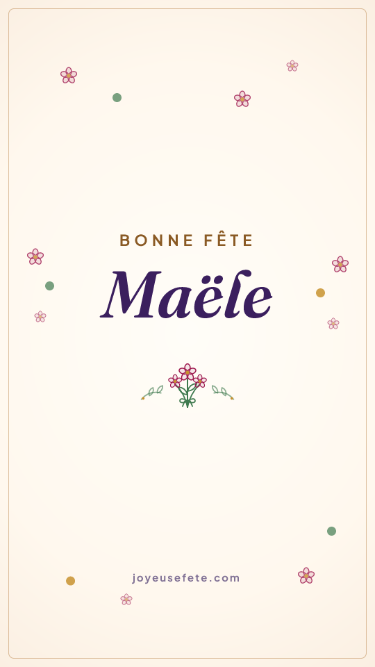 Image « Bonne fête Maële » au format story