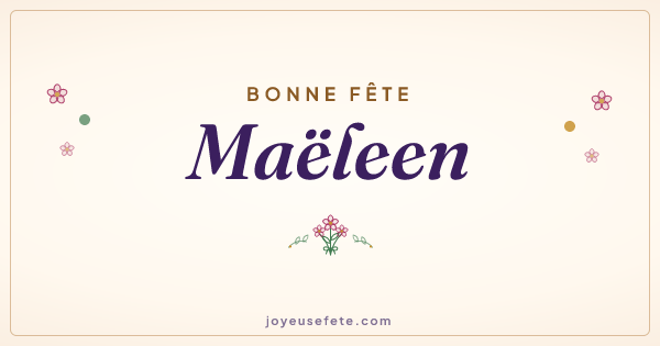 Image « Bonne fête Maëleen » au format large