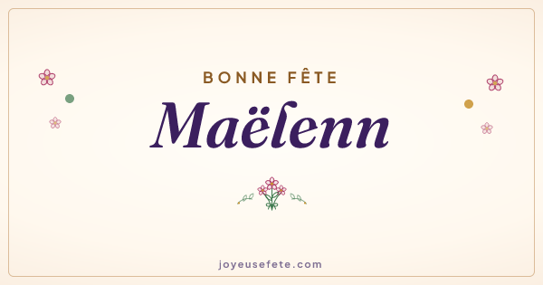 Image « Bonne fête Maëlenn » au format large