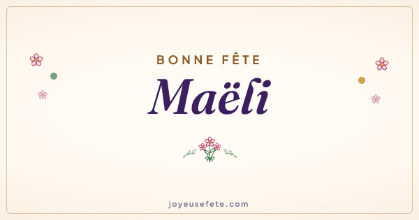 Image « Bonne fête Maëli » au format large