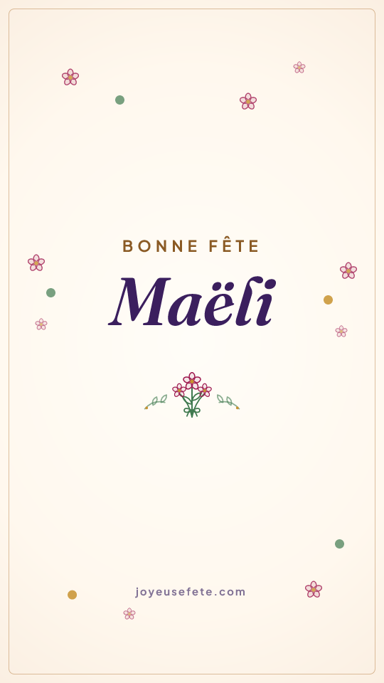 Image « Bonne fête Maëli » au format story