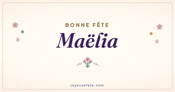 Image « Bonne fête Maëlia » au format large