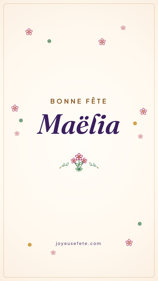 Image « Bonne fête Maëlia » au format story
