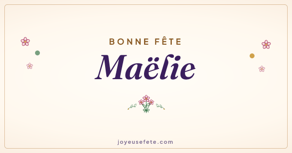 Image « Bonne fête Maëlie » au format large