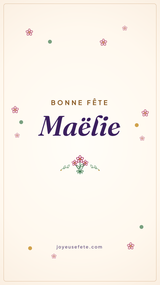 Image « Bonne fête Maëlie » au format story