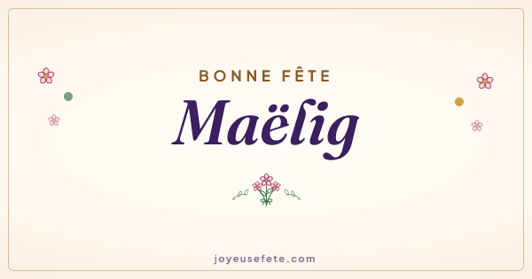 Image « Bonne fête Maëlig » au format large