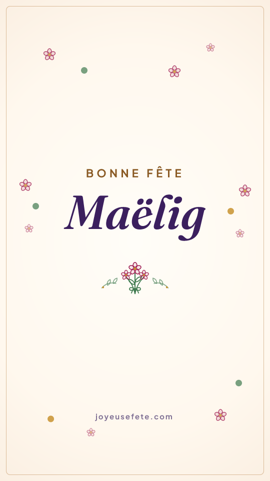 Image « Bonne fête Maëlig » au format story
