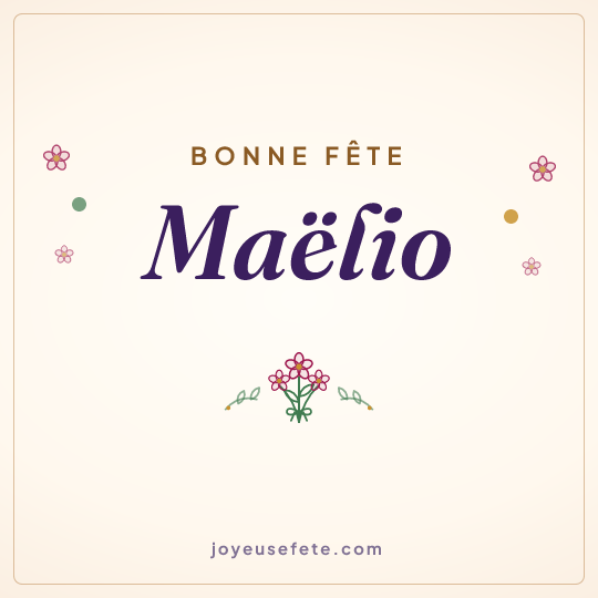 Image carrée « Bonne fête Maëlio » pour WhatsApp