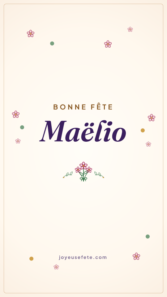 Image « Bonne fête Maëlio » au format story
