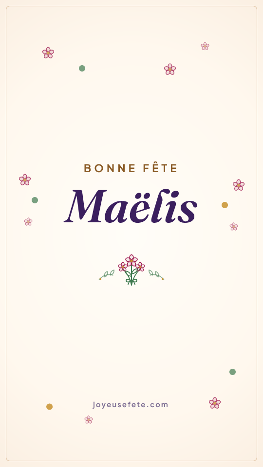 Image « Bonne fête Maëlis » au format story
