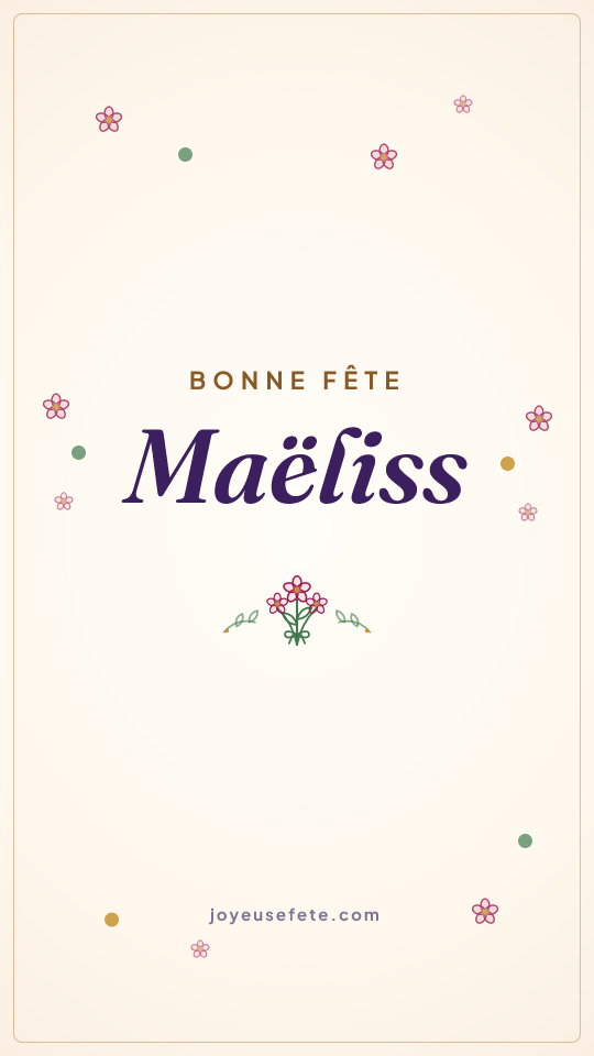 Image « Bonne fête Maëliss » au format story