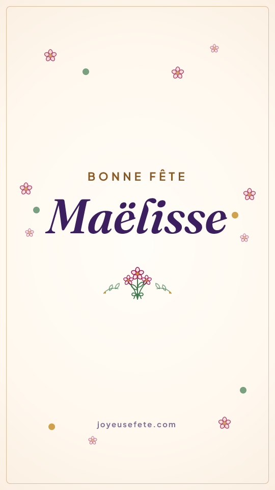 Image « Bonne fête Maëlisse » au format story