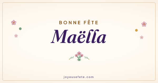 Image « Bonne fête Maëlla » au format large
