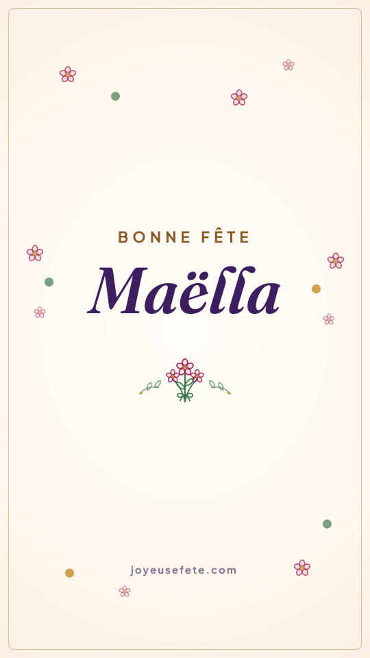 Image « Bonne fête Maëlla » au format story