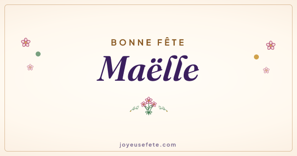 Image « Bonne fête Maëlle » au format large