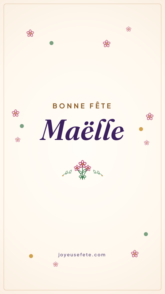 Image « Bonne fête Maëlle » au format story