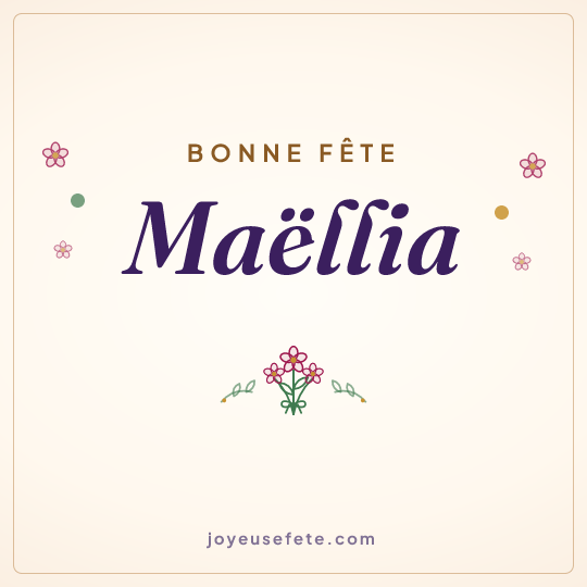 Image carrée « Bonne fête Maëllia » pour WhatsApp