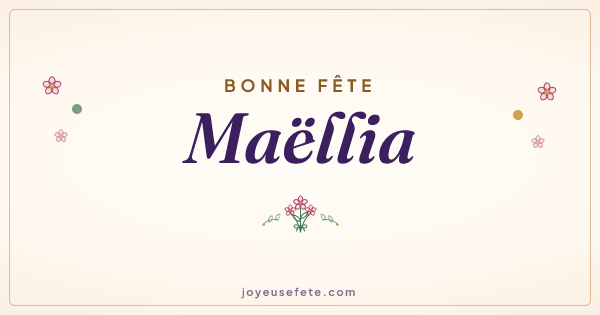 Image « Bonne fête Maëllia » au format large