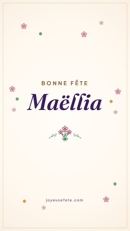 Image « Bonne fête Maëllia » au format story