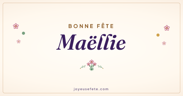 Image « Bonne fête Maëllie » au format large