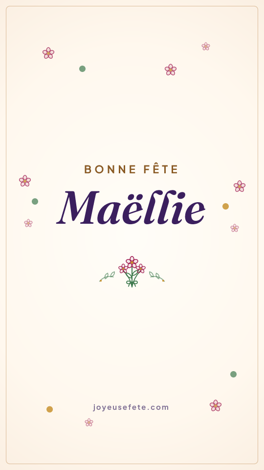 Image « Bonne fête Maëllie » au format story