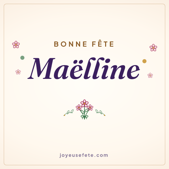Image carrée « Bonne fête Maëlline » pour WhatsApp