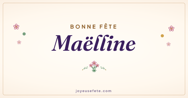 Image « Bonne fête Maëlline » au format large