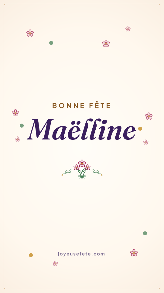 Image « Bonne fête Maëlline » au format story