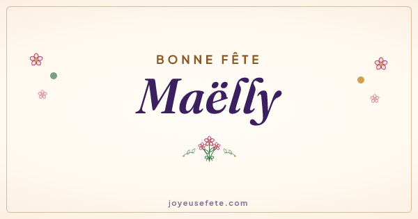 Image « Bonne fête Maëlly » au format large