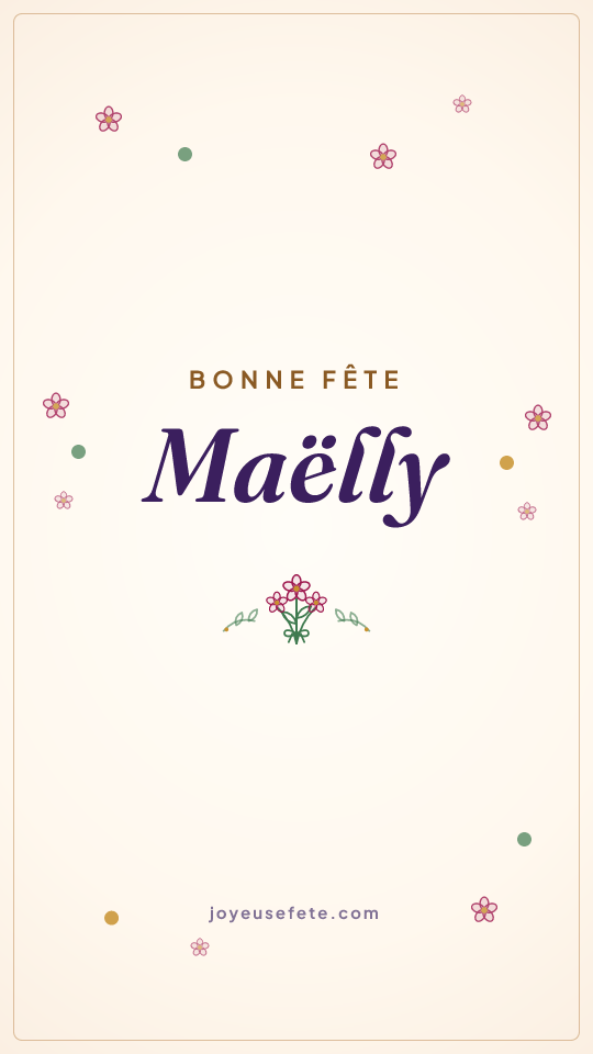 Image « Bonne fête Maëlly » au format story