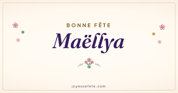Image « Bonne fête Maëllya » au format large