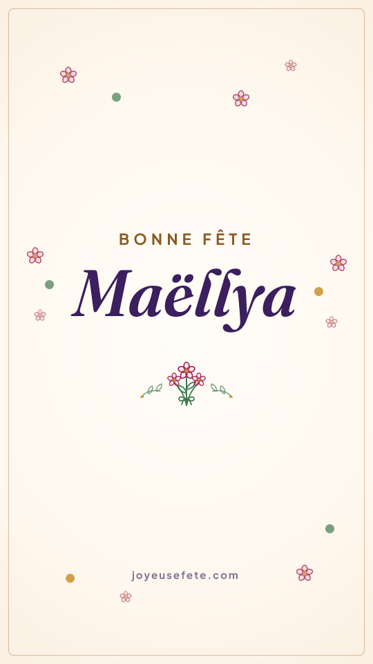 Image « Bonne fête Maëllya » au format story