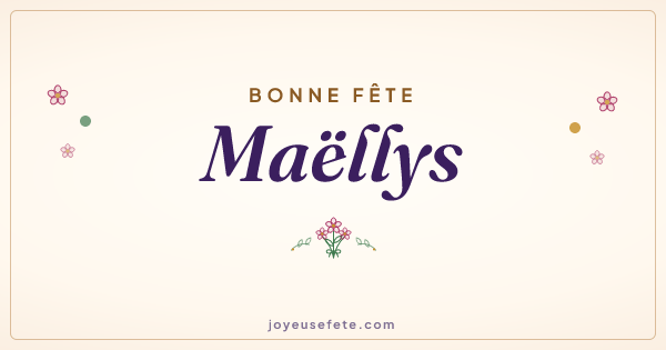 Image « Bonne fête Maëllys » au format large