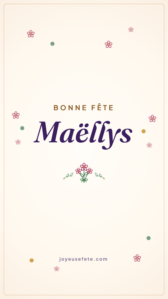Image « Bonne fête Maëllys » au format story