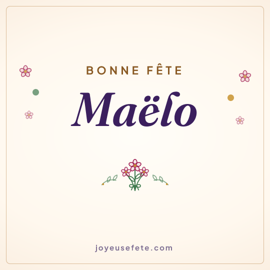 Image carrée « Bonne fête Maëlo » pour WhatsApp