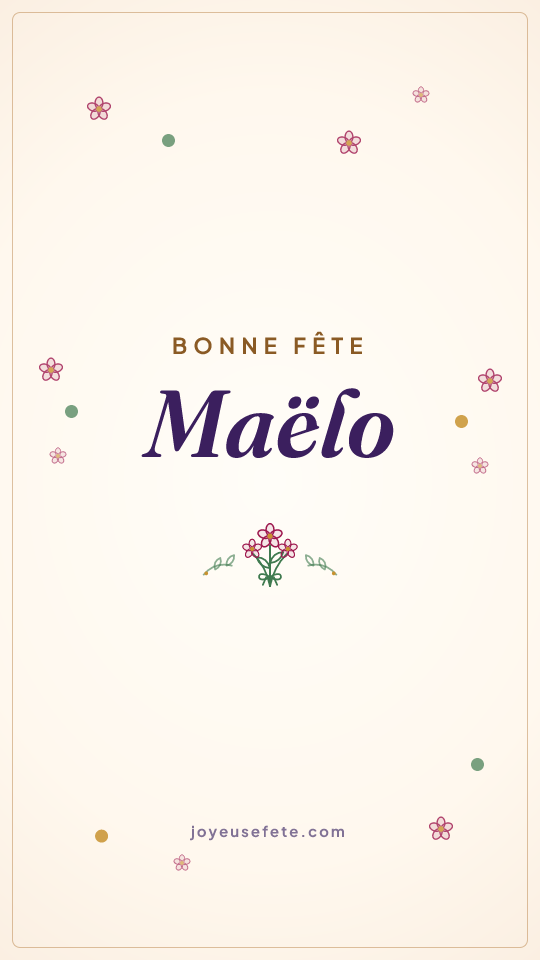 Image « Bonne fête Maëlo » au format story