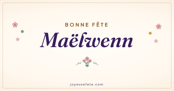Image « Bonne fête Maëlwenn » au format large