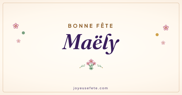 Image « Bonne fête Maëly » au format large